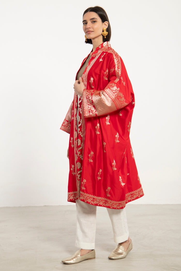 Khalida Silk Red Abaya