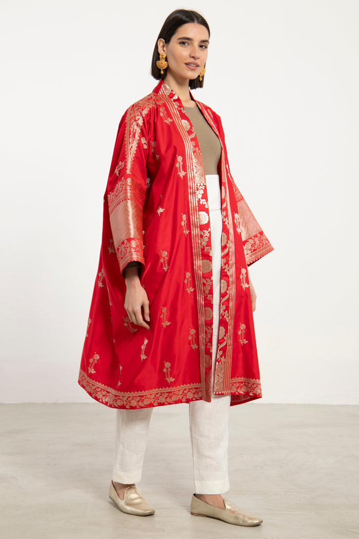 Khalida Silk Red Abaya