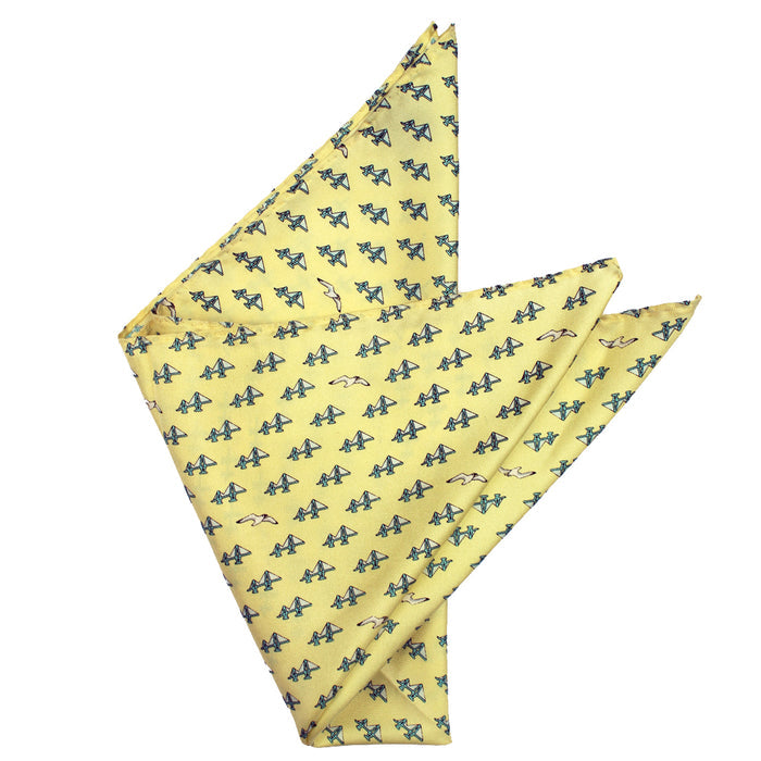 King Cake Yellow Ravenel Bridge Pocket Square