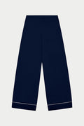 KNITTED PANEL TROUSERS - NAVY