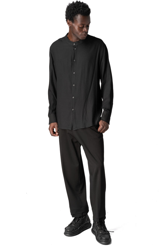 Korean collar shirt, Black