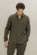 Urban Pioneers Male Krystian Shirt SHIRT OLIVE