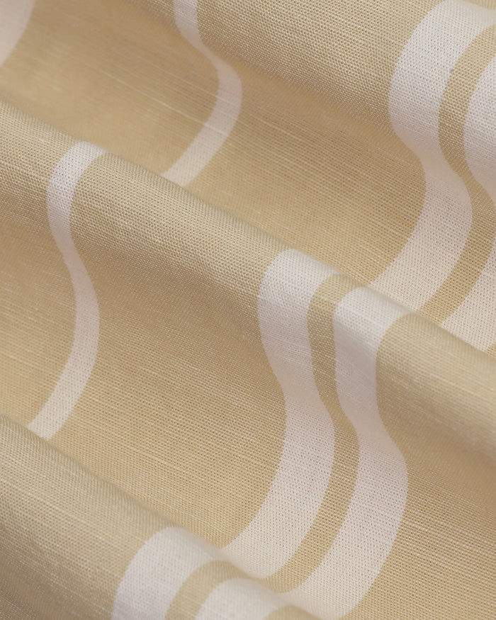 Linen Casual Half Sleeve Yellow Stripe Shirt - breton