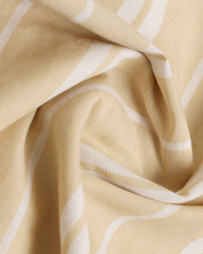 Linen Casual Yellow Stripe Shirt - Breton