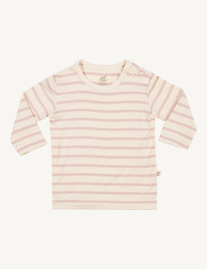 Long Sleeve Boody Bamboo Stripe Baby Top