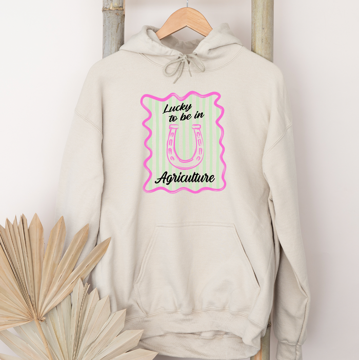 Lucky to Be In Agriculture Horseshoe– Hoodie
