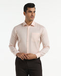 Luxe Formal Peach Textured Shirt - Thyme