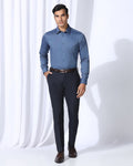 Luxe Slim Comfort B-95 Formal Navy Textured Trouser - Chanel