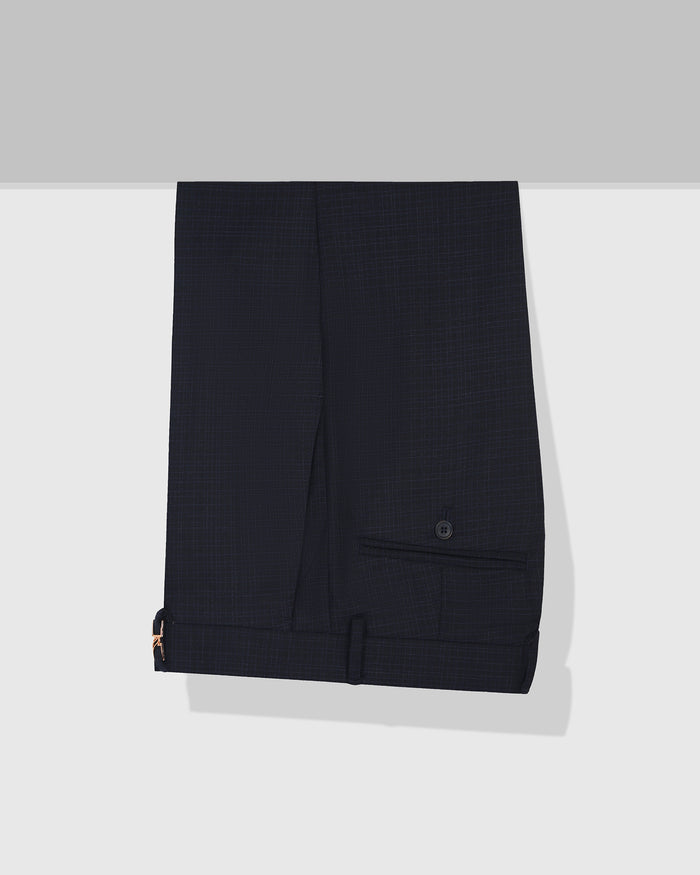Luxe Slim Comfort B-95 Formal Navy Textured Trouser - Chanel