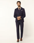 Luxe Three Piece Purple Textured Formal Suit - Garcia