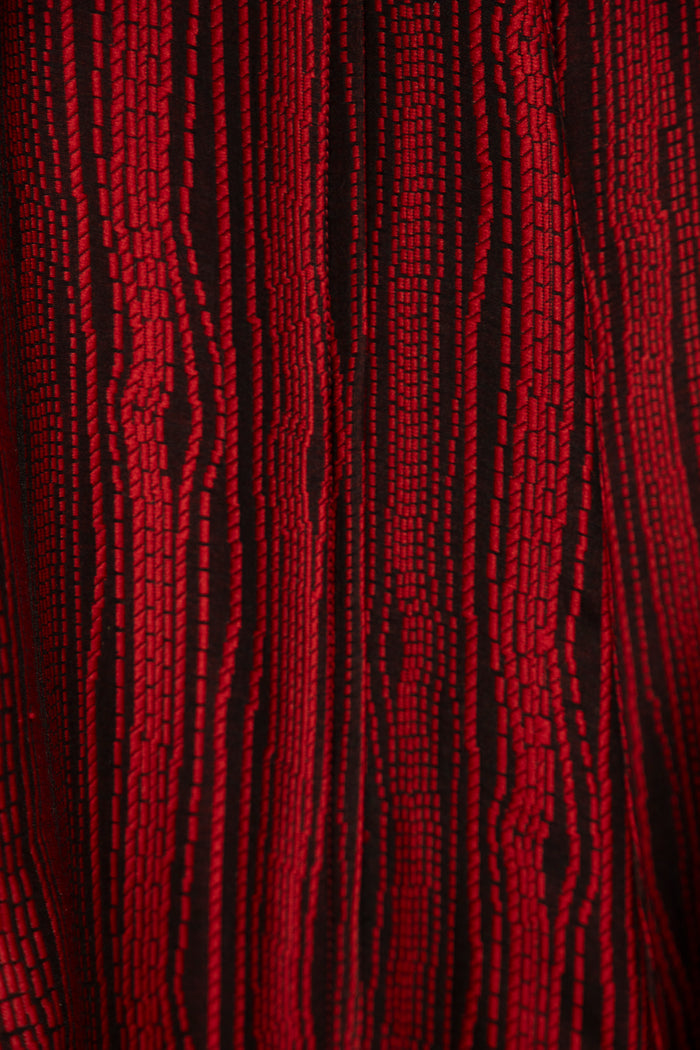 Malaki Cotton Silk Red Coat