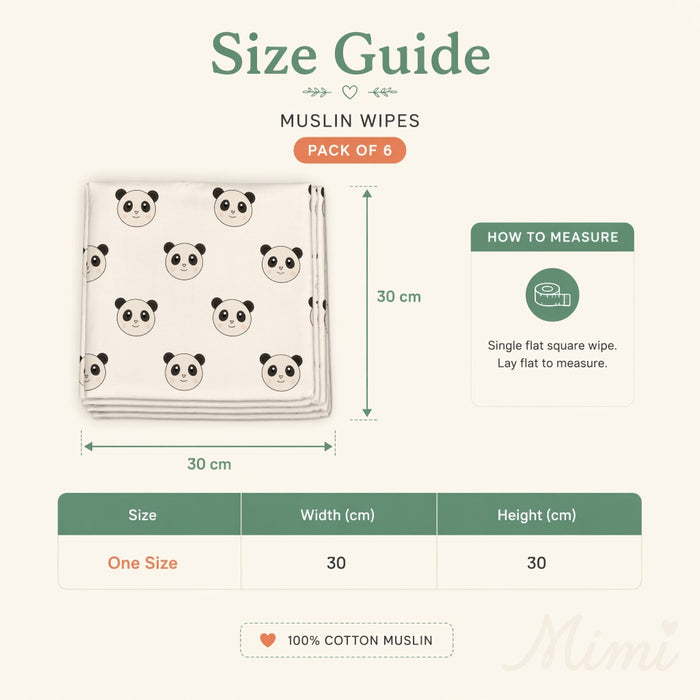 Mimi Muslin Wipes | Nebula | Stardust | 100% Muslin Cotton, Reusable | Pack of 6
