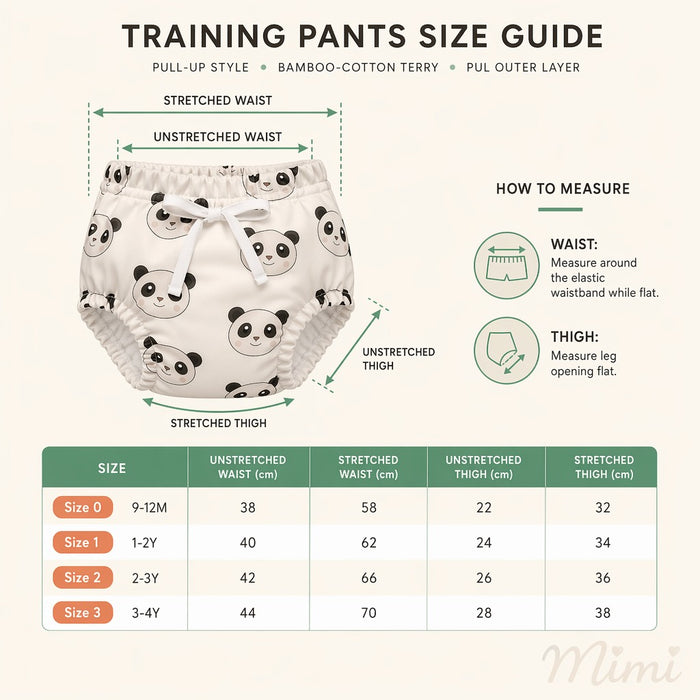 Mimi Potty Training Pants | Scattered Stars | Stardust | Bamboo-Cotton, Pull-Up, Semi-Waterproof | 9M-4Y