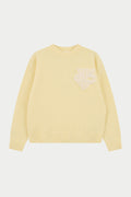 MONOGRAM FLUFFY KNIT CREW - YELLOW