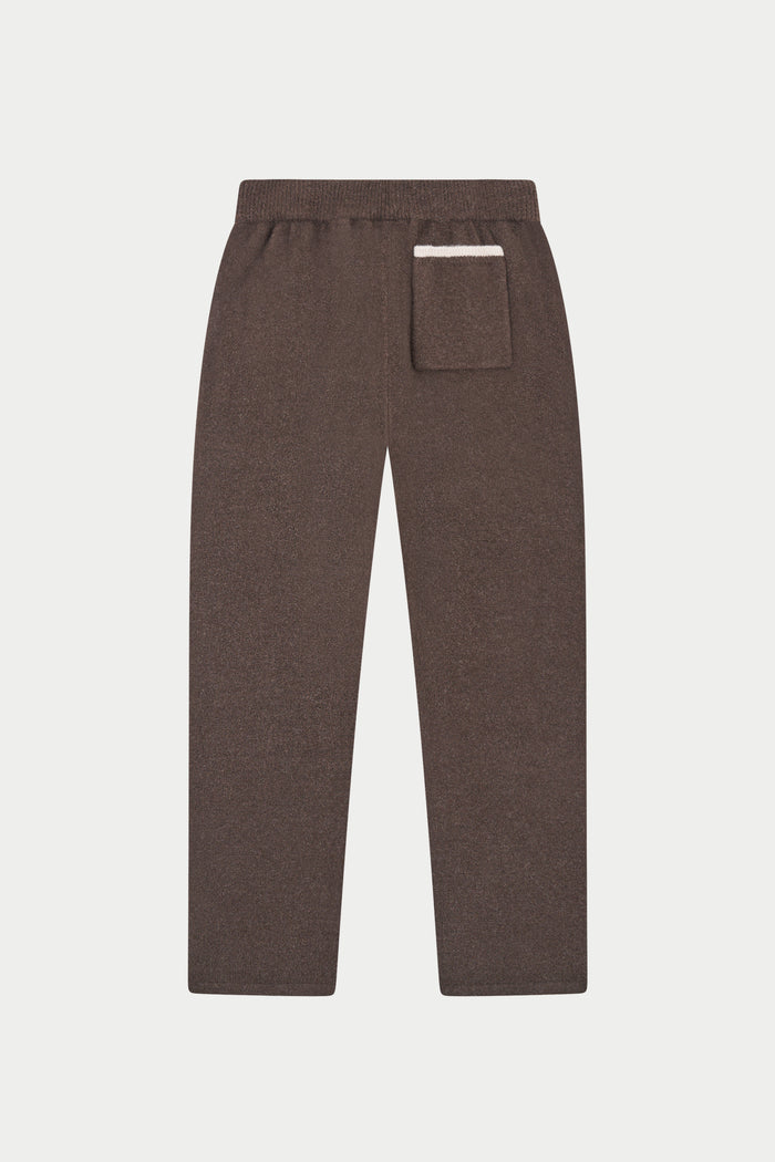 MONOGRAM KNITTED JOGGERS - BROWN