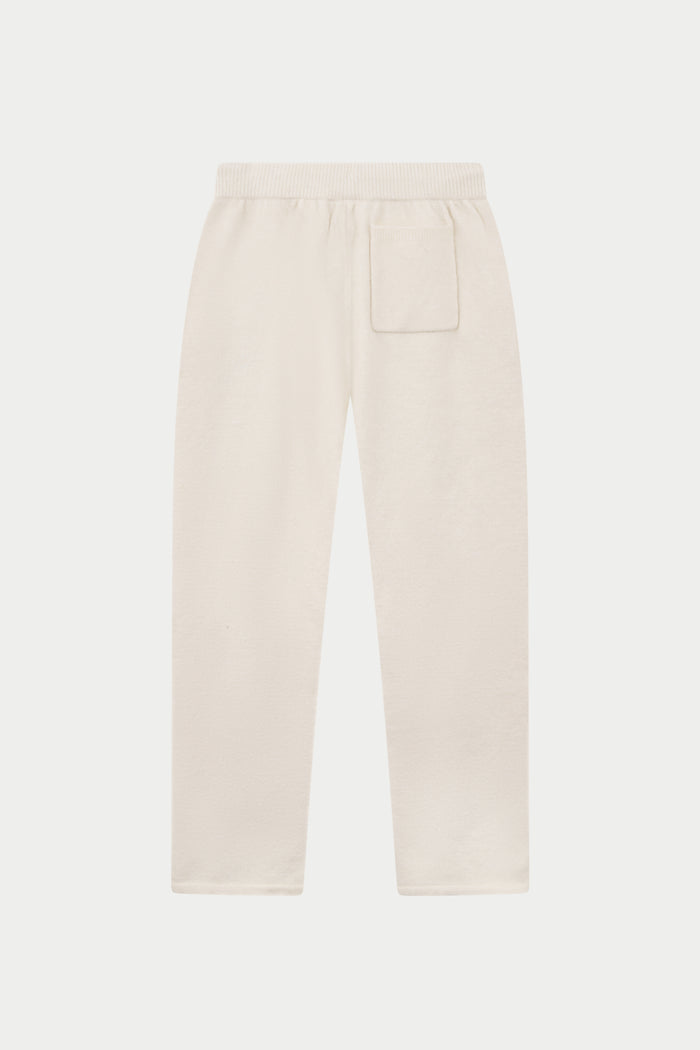 MONOGRAM KNITTED JOGGERS - OFF WHITE