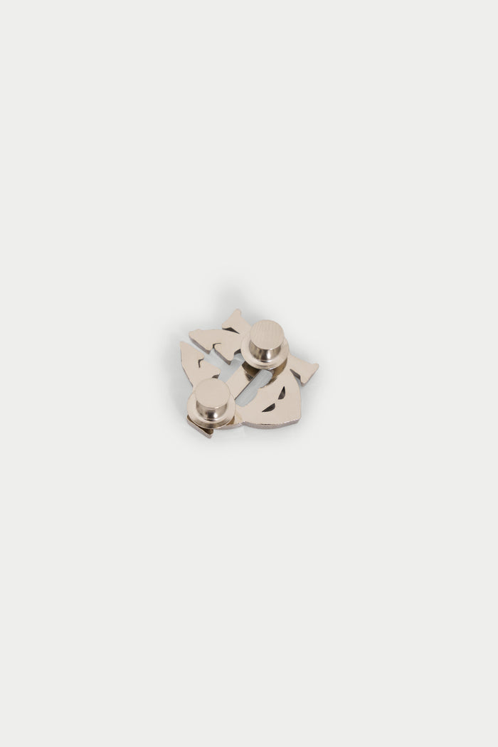 MONOGRAM PIN BADGE - SILVER