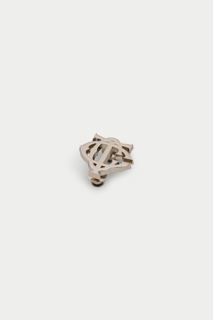 MONOGRAM PIN BADGE - SILVER