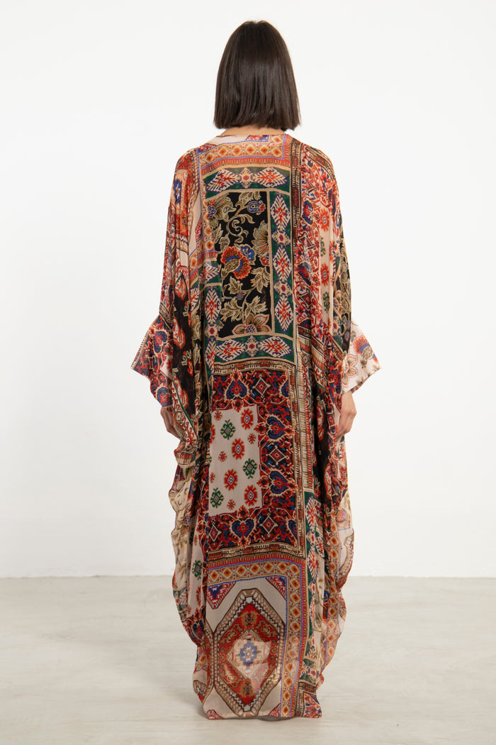 Mountaha Silk Multicolor Gown