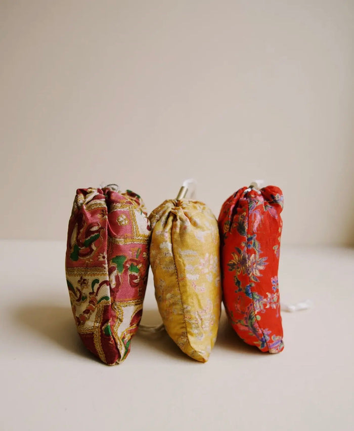 Mystery Print Recycled Sari Farmers Market Bag- Final Sale