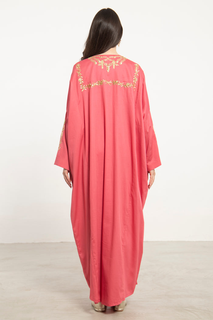 Nayyara Cotton Embroidered Pink Dress