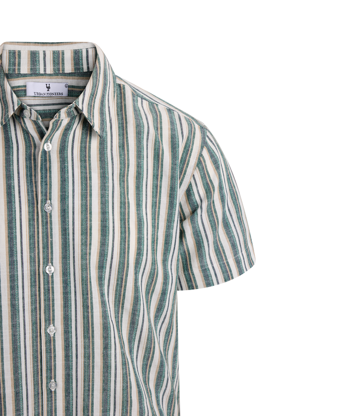 Urban Pioneers Male Niles SS Shirt SS SHIRT GREEN MULTI