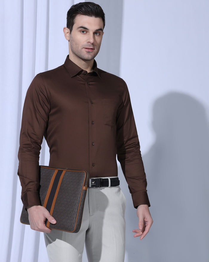 Non Iron Formal Rust Solid Shirt - Georgia
