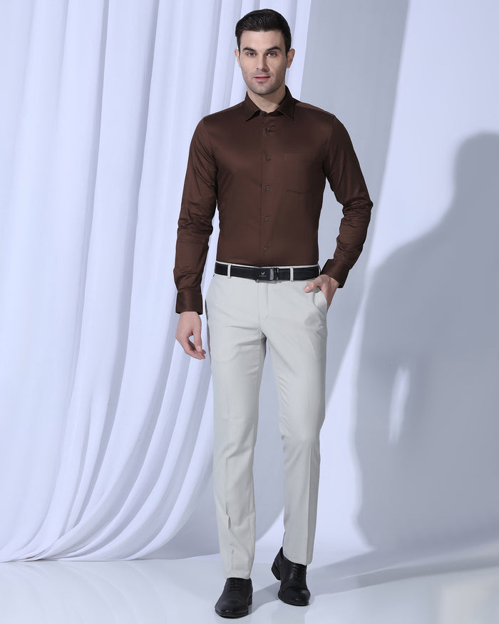 Non Iron Formal Rust Solid Shirt - Georgia