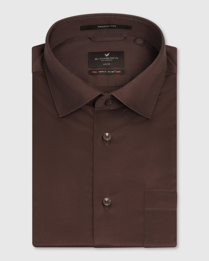 Non Iron Formal Rust Solid Shirt - Georgia