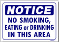 Notice-No Smoking, Eating or Drinking In This Area Sign, N44