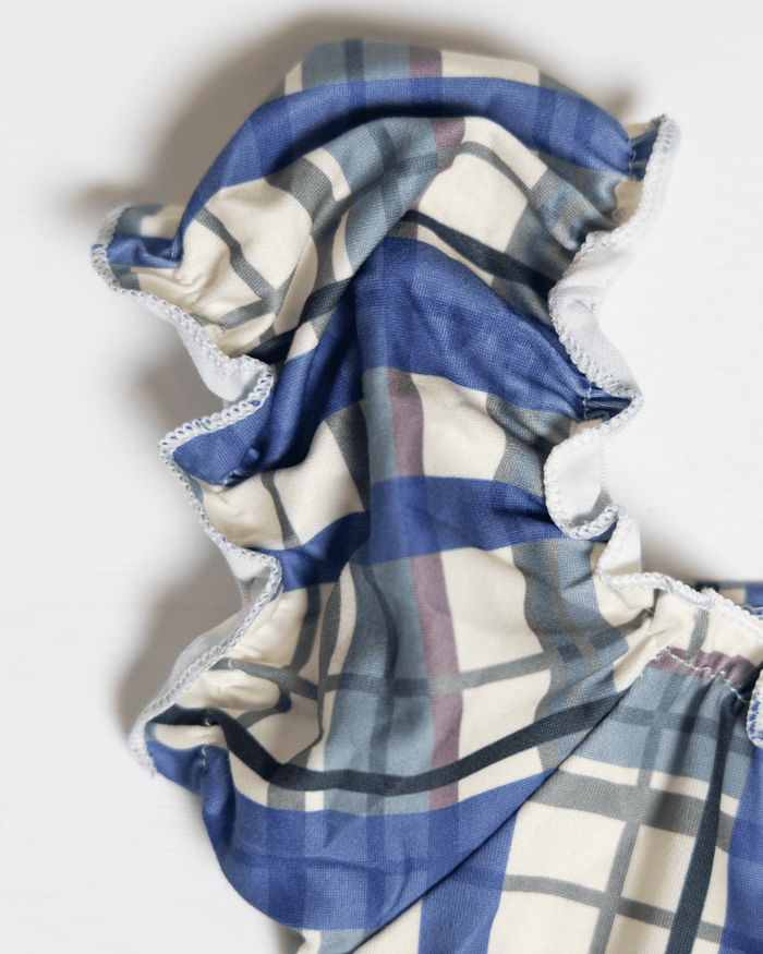 off shoulder plaid top