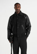 olivier-wool-and-leather-raglan-varsity-jacket-black