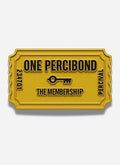A golden ticket graphic for the One PerciBond, the exclusive raffle token for The Membership by Percival.