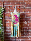 OOAK Spring Collection - Size Small-Medium Callisto Kantha Crescent Moon Tank Top Dress- Final Sale