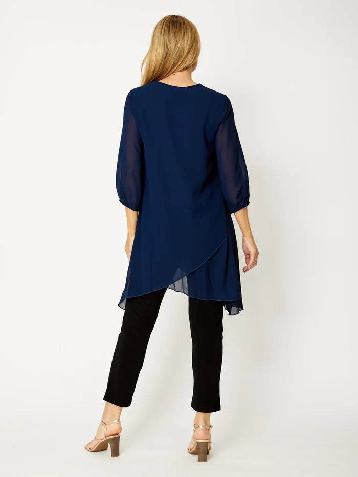 OPM Chiffon Overlay Tunic (4 Colours)