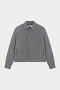PATCH POCKET TAILORED JACKET - GREY