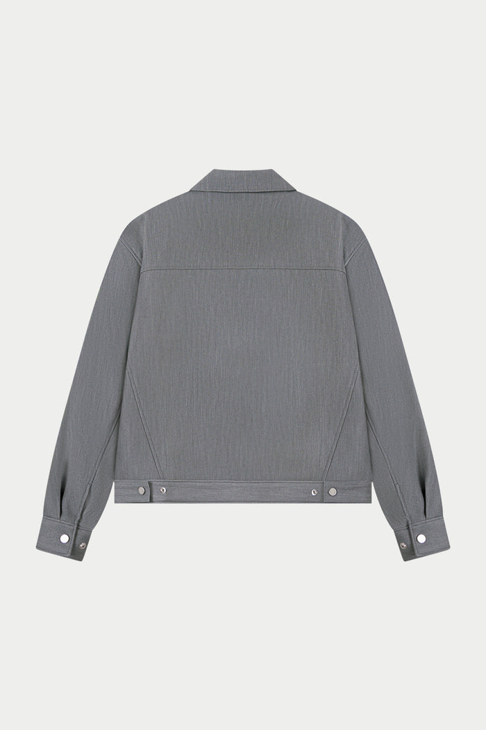 PATCH POCKET TAILORED JACKET - GREY