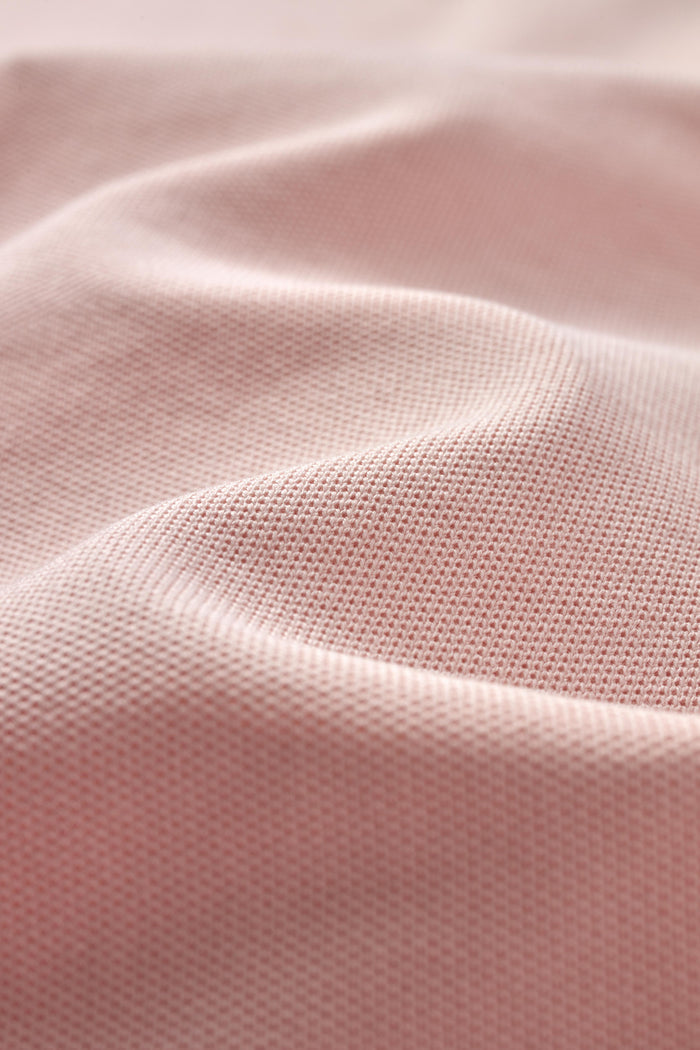 Peach Dress Collar Buttonless Polo - Atica Man