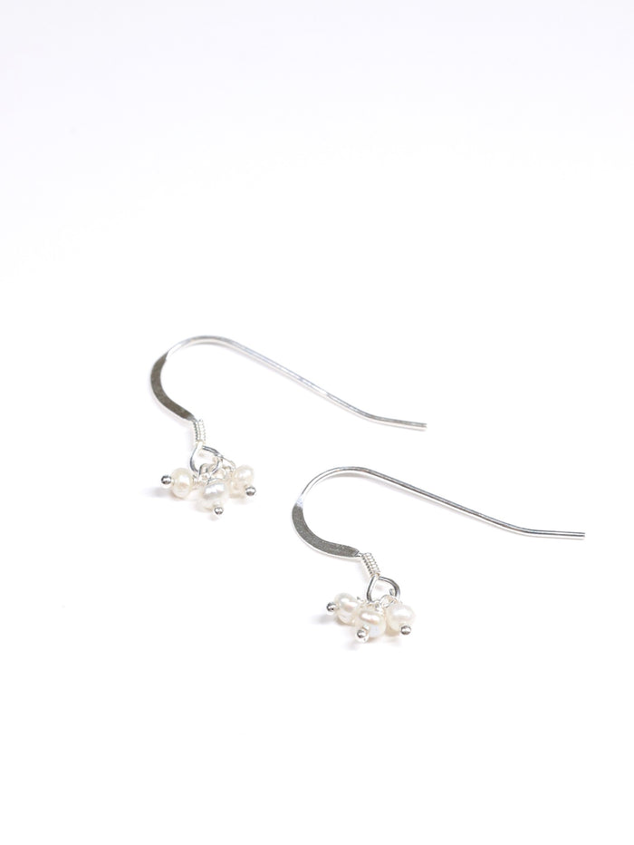 teeny tiny pearl cluster earrings