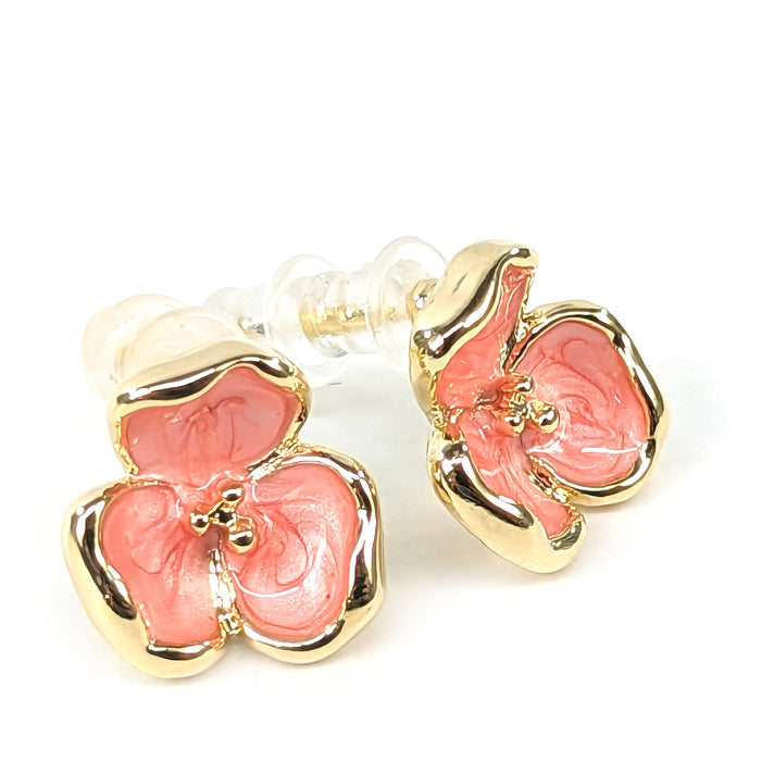 Pink Poppy Stud Earrings