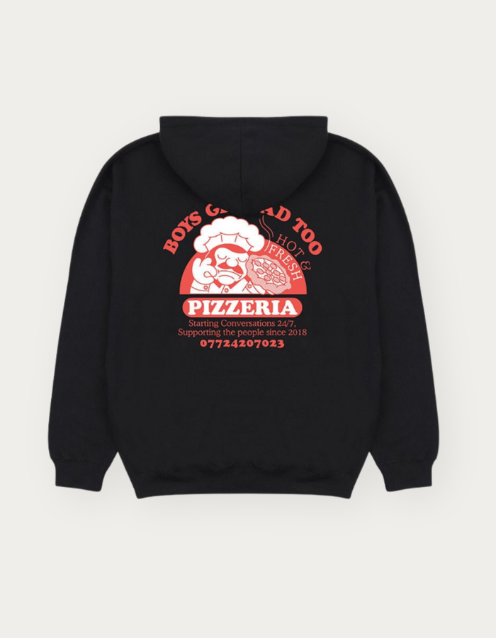 PIZZA HOODY BLACK