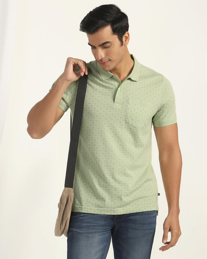 Polo Light Green Printed T-Shirt - Henry