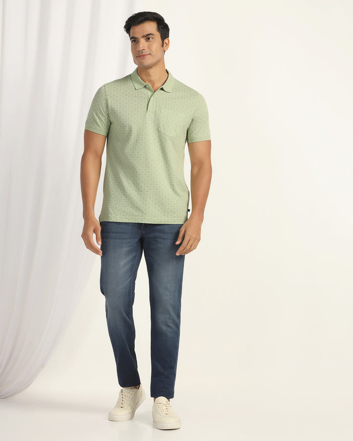 Polo Light Green Printed T-Shirt - Henry