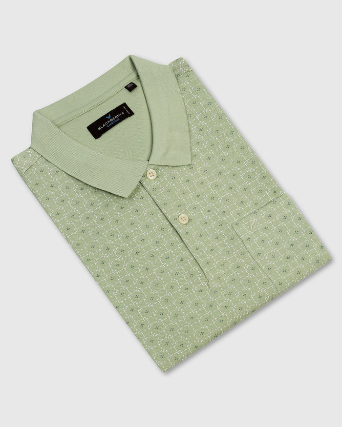 Polo Light Green Printed T-Shirt - Henry