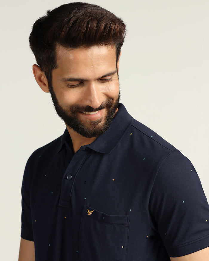 Polo Navy Printed T-Shirt - Wembley
