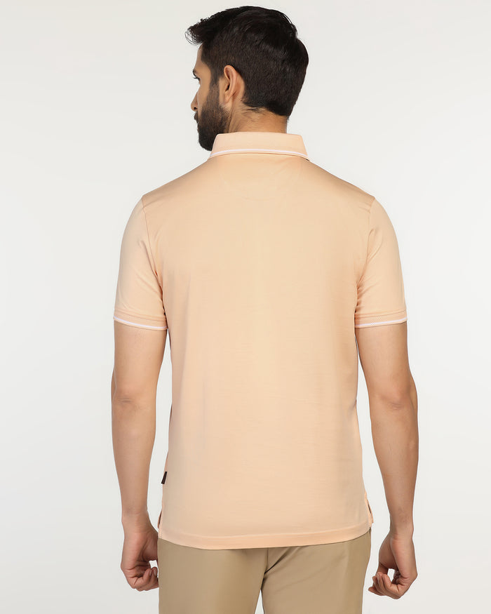Polo Peach Solid T-Shirt - Orion