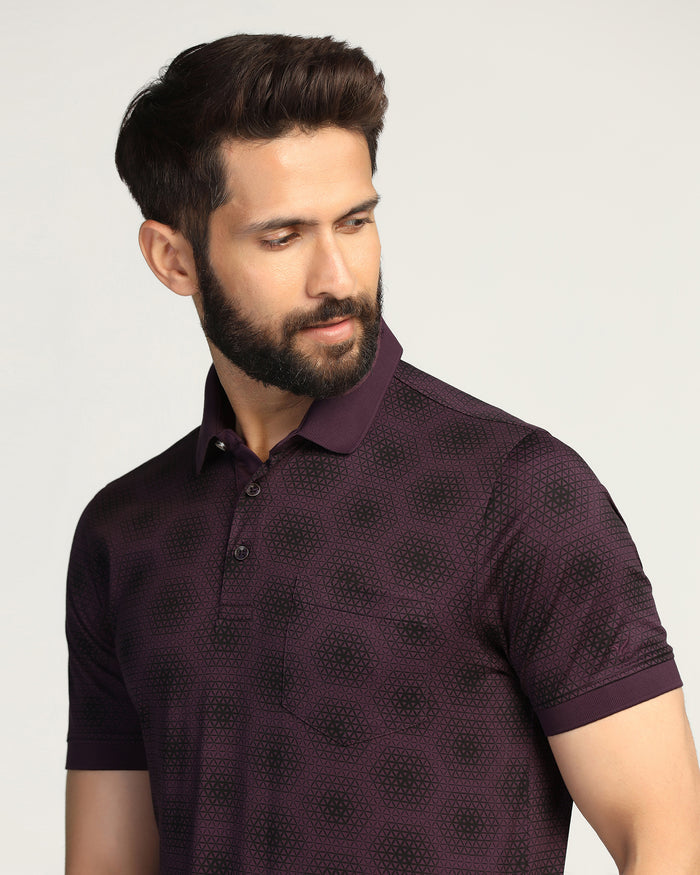 Polo Purple Printed T-Shirt - Hex