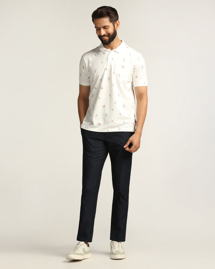 Polo White Printed T-Shirt - Depp