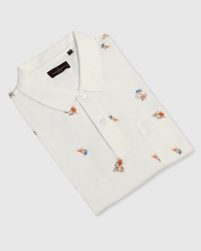 Polo White Printed T-Shirt - Depp