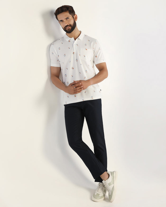 Polo White Printed T-Shirt - Depp
